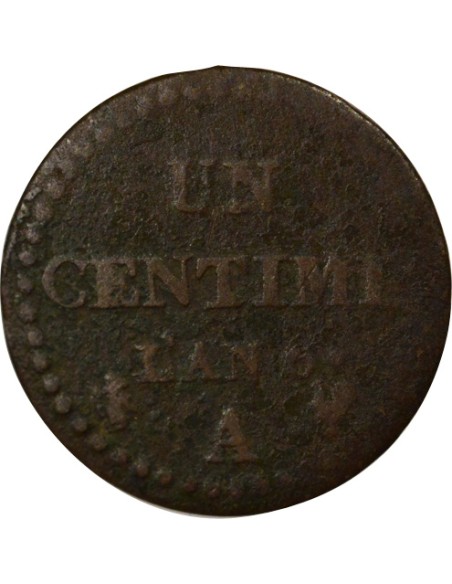Dupré 1 centime Cuivre An 6 A - Paris
