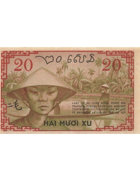 Indo-Chine Fr. 20 cents 1939