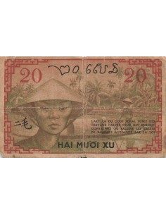 Indo-Chine Fr. 20 cents 1939 2