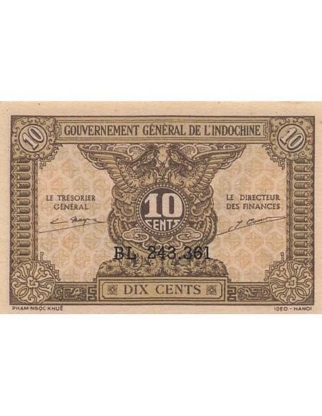 Indo-Chine Fr. 10 cents 1942