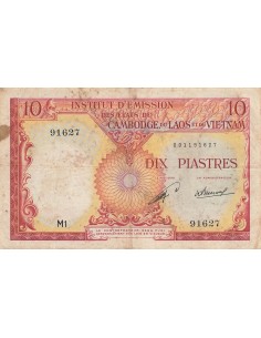 Indo-Chine Fr. 10 piastres 1953