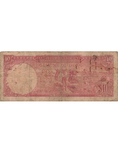 Indo-Chine Fr. 10 piastres 1947