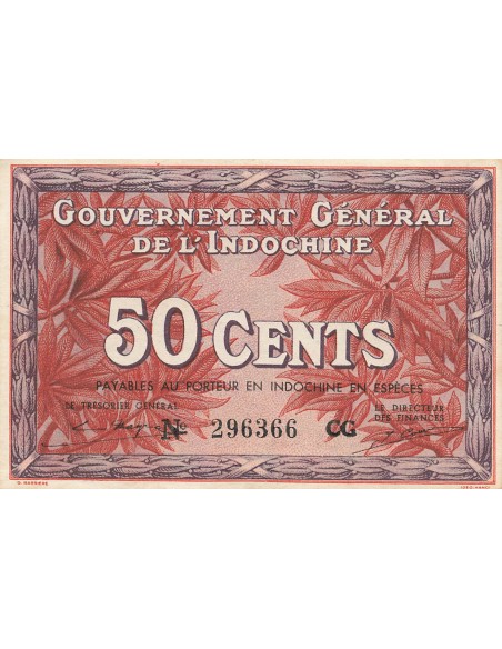 Indo-Chine Fr. 50 cents 1939