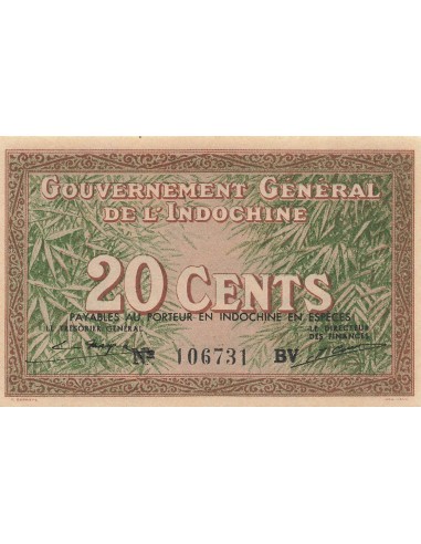 Indo-Chine Fr. 20 cents 1939