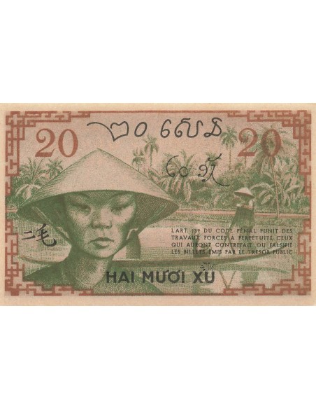 Indo-Chine Fr. 20 cents 1939