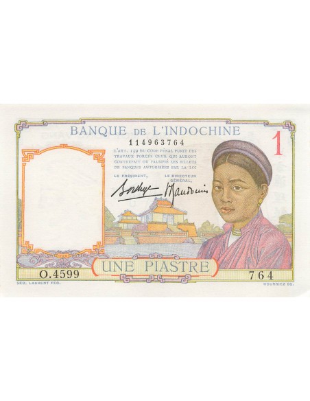 Indo-Chine Fr. 1 piastre 1936