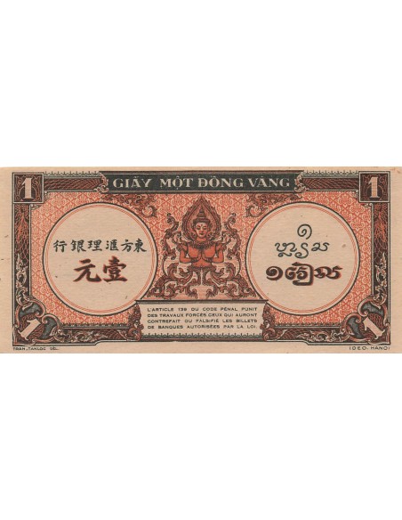 Indo-Chine Fr. 1 piastre 1942