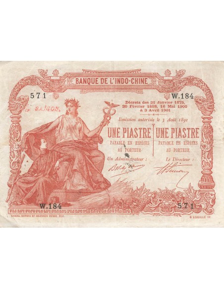 Indo-Chine Fr. 1 piastre 1903