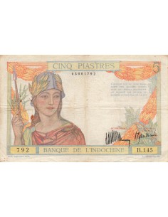 Indo-Chine Fr. 5 piastres 1932