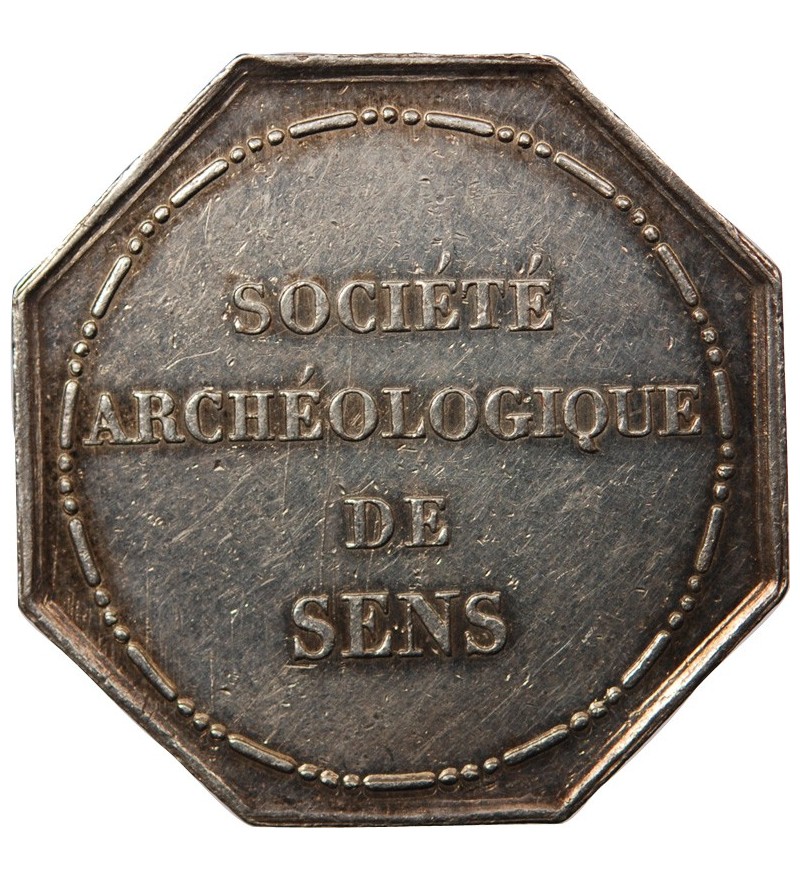 BOURGOGNE - JETON ARGENT "Société archéologique de Sens"