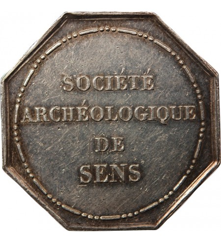 BOURGOGNE - JETON ARGENT "Société archéologique de Sens"