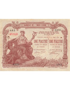 Indo-Chine Fr. 1 piastre 1909