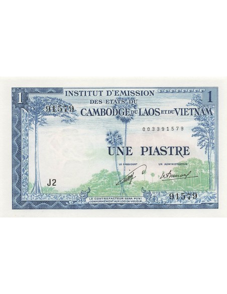 Indo-Chine Fr. 1 piastre 1954