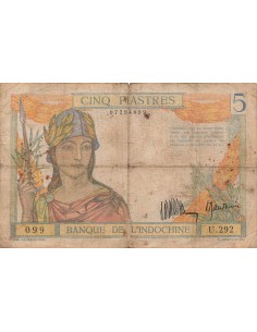 Indo-Chine Fr. 5 piastres 1932