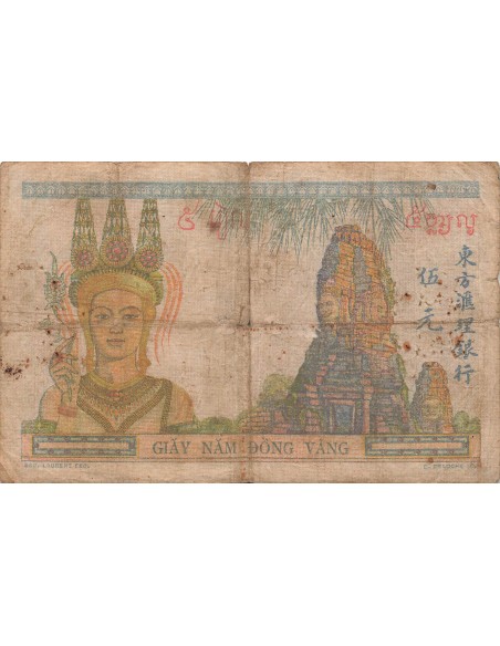 Indo-Chine Fr. 5 piastres 1932