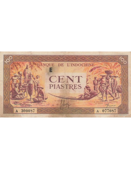 Indo-Chine Fr. 100 piastres 1942
