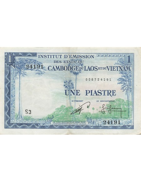 Indo-Chine Fr. 1 piastre 1954