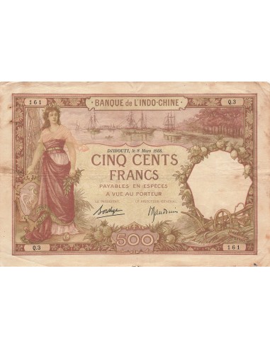 Djibouti 500 francs 1938