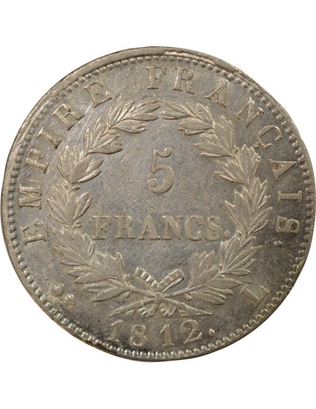 Roi d'Italie Empire 5 francs Argent 1812 L Bayonne
