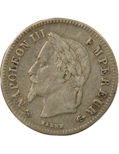 Napoléon III Petit module 20 centimes Argent 1866 K Bordeaux 2