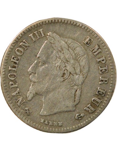 Napoléon III Petit module 20 centimes Argent 1866 K Bordeaux