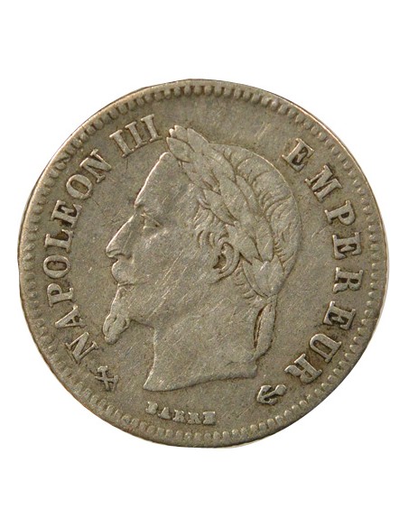 Napoléon III Petit module 20 centimes Argent 1866 K Bordeaux
