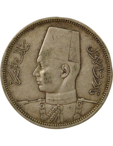 Roi d´Egypte 5 piastres Argent 1939 Londres
