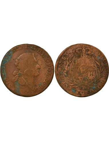 Pologne-Lituanie Stanislas II 1 trojak Cuivre 1783 Varsovie