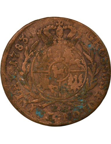 Pologne-Lituanie Stanislas II 1 trojak Cuivre 1783 Varsovie