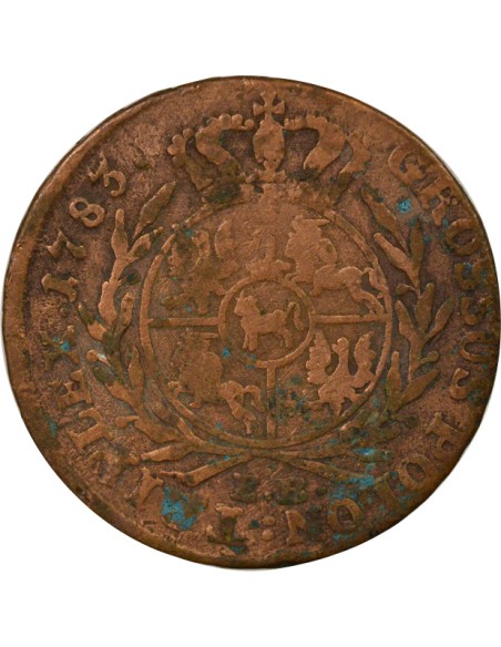 Pologne-Lituanie Stanislas II 1 trojak Cuivre 1783 Varsovie