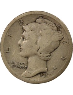 USA Mercury 1 dime Argent 1917 Philadelphie 2