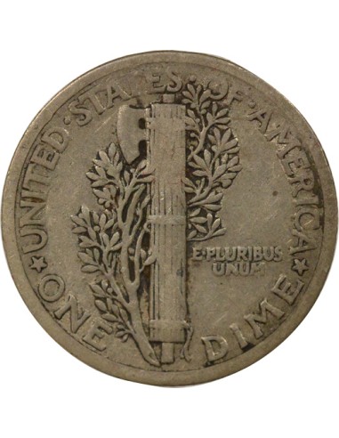 USA Mercury 1 dime Argent 1917 Philadelphie