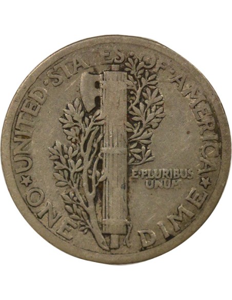 USA Mercury 1 dime Argent 1917 Philadelphie