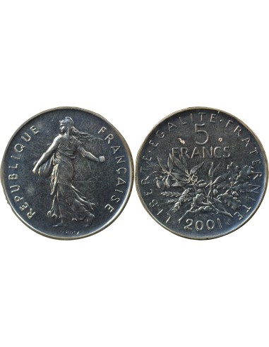 Semeuse  5 francs Argent 2001 A Paris