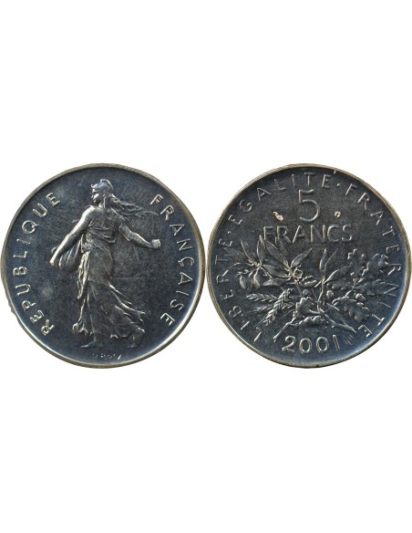 Semeuse  5 francs Argent 2001 A Paris