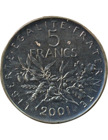 Semeuse  5 francs Argent 2001 A Paris