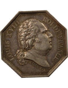 Louis XVIII Préfecture de Police 1 jeton Argent 2