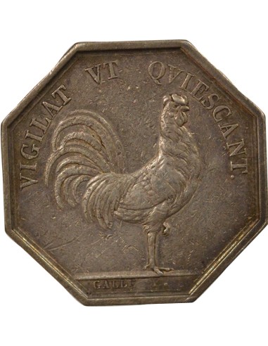 Louis XVIII Préfecture de Police 1 jeton Argent