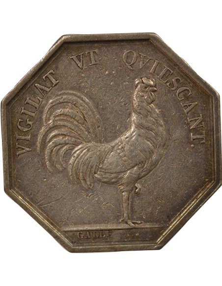 Louis XVIII Préfecture de Police 1 jeton Argent