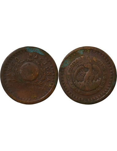 Argentine 20 decimos Bronze 1827-1830