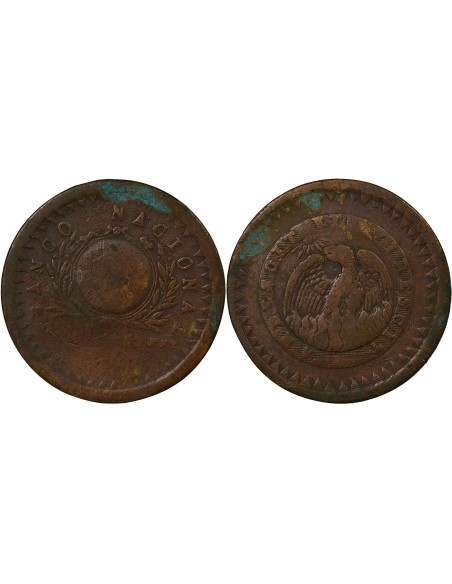 Argentine 20 decimos Bronze 1827-1830