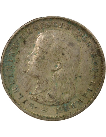 Pays-Bas Wilhelmina I 25 cents Argent 1895 Utrecht