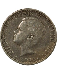 Portugal Manuel II 100 reis Argent 1910 Lisbonne 2