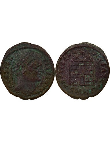 Rome Empire Constantin Ier Porte de Camp 1 nummus Cuivre 324-325 Cyzique