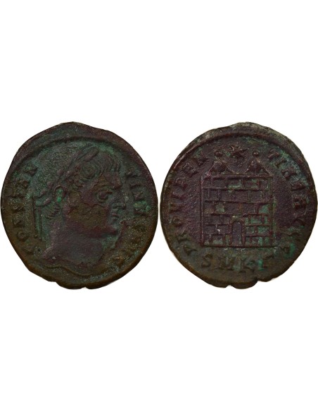 Rome Empire Constantin Ier Porte de Camp 1 nummus Cuivre 324-325 Cyzique