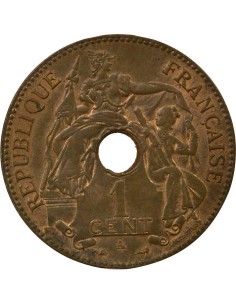 Indo-Chine Fr. 1 centième Bronze 1903 A Paris 2