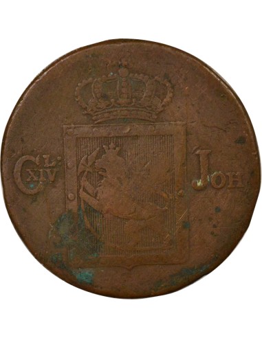 Norvège Karl XIV Johan 2 skilling Cuivre 1825 Kongsberg