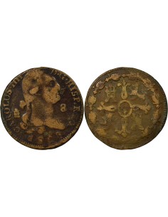 Espagne Charles IV d'Espagne 8 maravedis Cuivre 1808 Aqu Ségovia (Aqueduc)