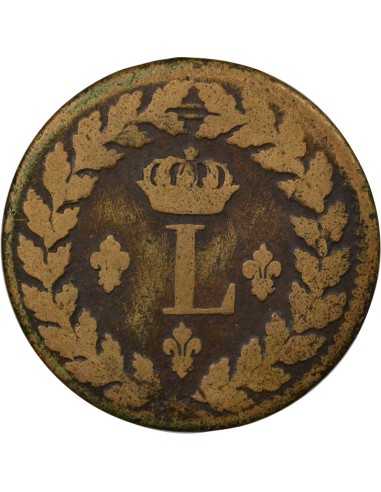Louis XVIII Siège de Strasbourg 1 décime Bronze 1815 BB Strasbourg