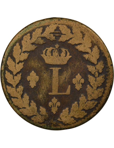 Louis XVIII Siège de Strasbourg 1 décime Bronze 1815 BB Strasbourg
